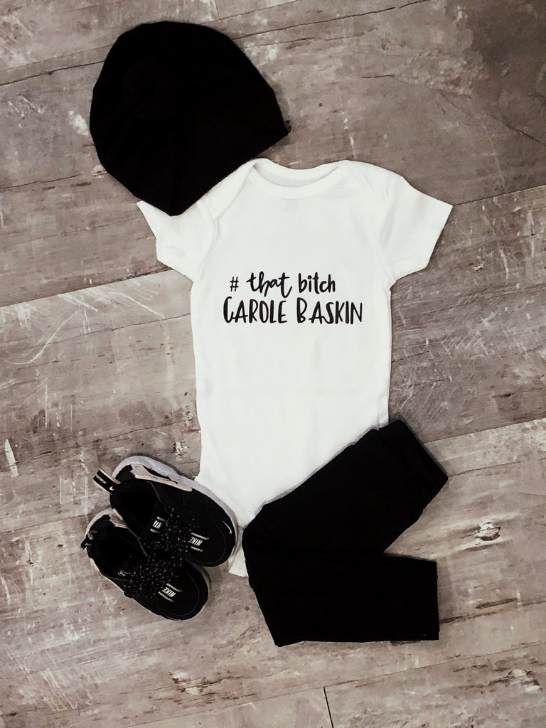 Custom onesie ( Carole Baskin)